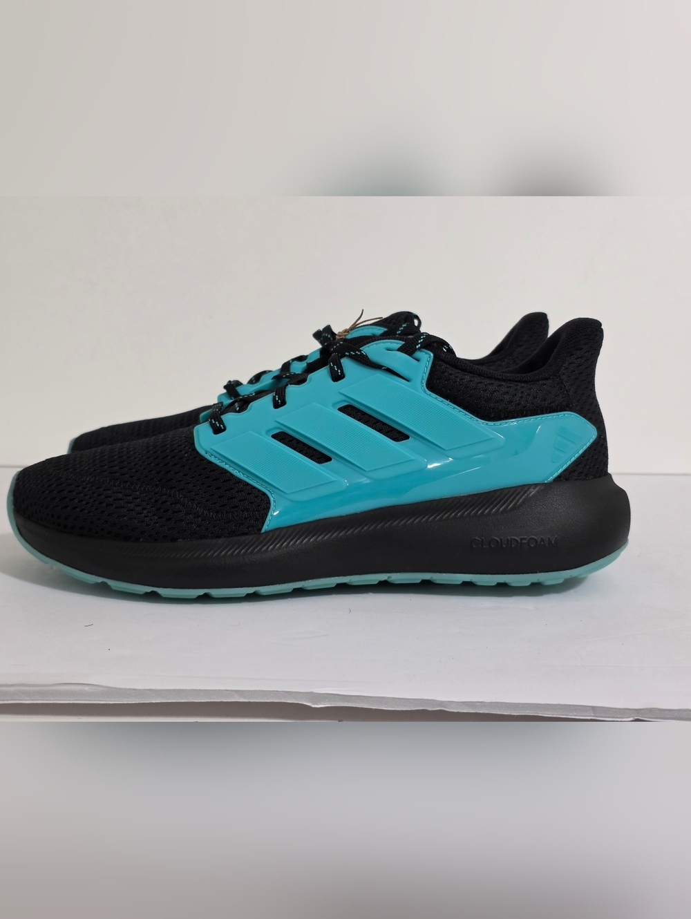 adidas Black & Teal Athletic Cloudfoam Sneakers